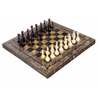 Шахматы "Арабески-Тина" Янтарные (Тонированная карельская береза) ES027-3