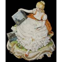 Статуэтка "Дама, рисующая картину" Porcellane Principe 1119/PP