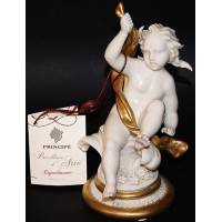 Статуэтка "Ангелочек с золотым шарфом" Porcellane Principe 1039/PP