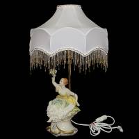 Лампа настольная "Барышня с цветами" Porcellane Principe 1130P/PP