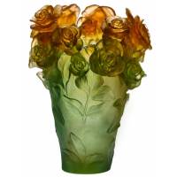 Ваза для цветов "Rose Passion" зелено-оранжевая (h=35) Daum 05282-2
