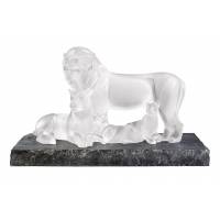 Статуэтка "Семья львов" прозрачная Lalique - Лимитированная серия 12 экз 10600600