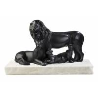 Статуэтка "Семья львов" чёрная Lalique - Лимитированная серия 12 экз 10600700