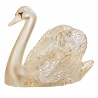 Статуэтка "Лебедь" с головой вверх золотой Lalique 10584500