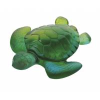 Статуэтка "Черепаха" Mini серо-зеленая Daum 02690-7/C