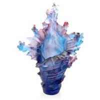 Ваза для цветов "Mer de Corail" сине-фиолетовая Daum 05717