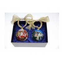 Набор из 2 ёлочных шаров "Рождество" Faberge & Tsar 680542