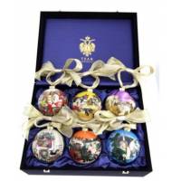 Набор из 4 ёлочных шаров "Рождество" Faberge & Tsar 680546