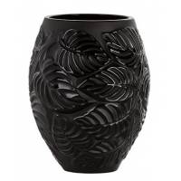 Ваза для цветов "Feuilles" чёрная Lalique 10745700