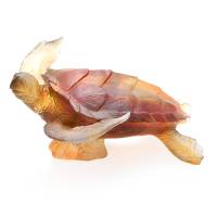 Статуэтка "Морская черепаха" янтарно-серая Daum 05699