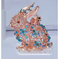 Ёлочная игрушка "Кролик" Faberge & Tsar (голубой) 130826B