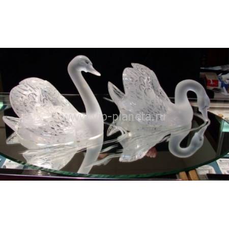 Два лебедя на зеркале Lalique 1161700