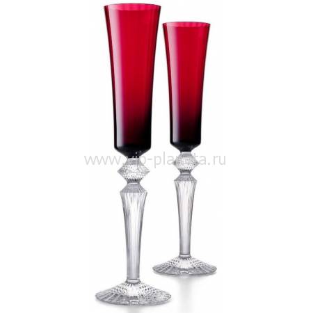 Набор из 2-х красных бокалов для шампанского "Mille Nuits" Baccarat 2810596