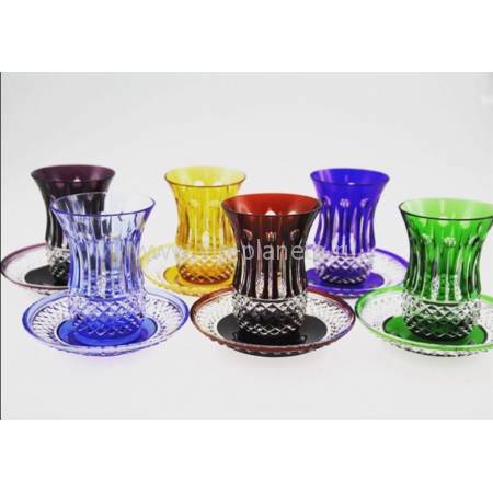 Набор из 6-ти цветных чашек с блюдцами Xenia "Best Brew" Tsar Faberge 5301456
