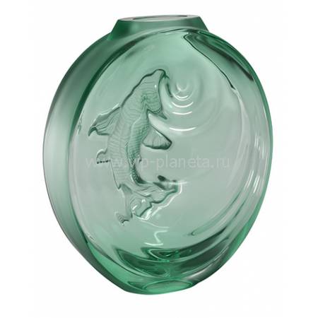 Ваза для цветов зелёный "Carpe Koi bud" Lalique 10671600