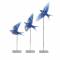 Настенная статуэтка Ласточка с поднятыми крыльями "Hirondelles" синяя Lalique 10624700