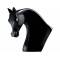 Статуэтка "Голова лошади" чёрная Lalique 10056600