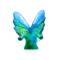Статуэтка "Бабочка" сине-зеленая Daum 05737-1
